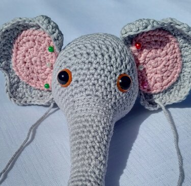 Eva the Elephant Crochet Amigurumi Pattern (English)