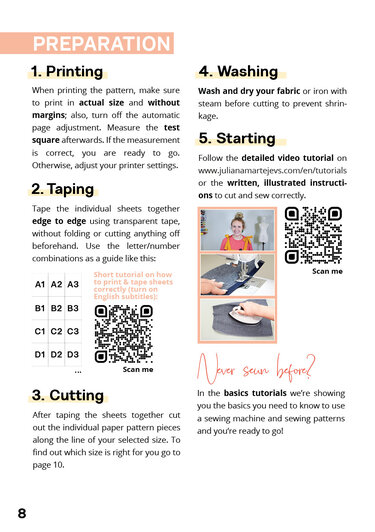 Skort Sewing Pattern Ladies XS-XXXL Denim Shorts Jeans Skirt Summer - Image 6