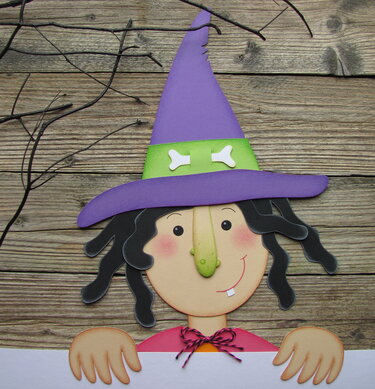 Fensterbild Hexe zum Nachbasteln für Halloween & Co.