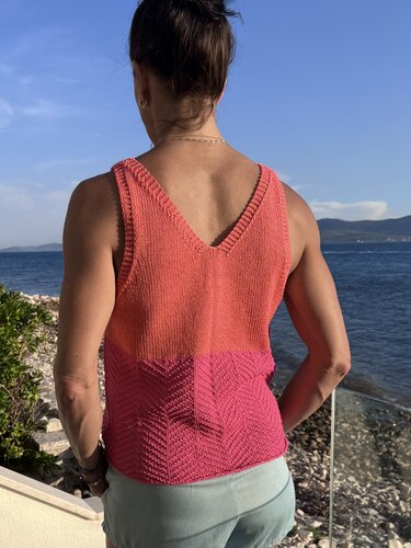 Strickanleitung –Tanktop JEN – bottom-up - ohne Naht - Gr.: S - XL - NO.275