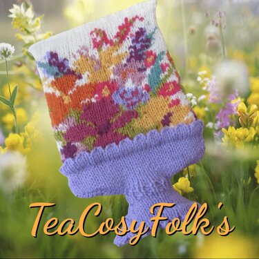 Bouquet Hot Water Bottle Cover Knitting Pattern