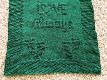 Knitting pattern baby blanket "Love Always" - easy