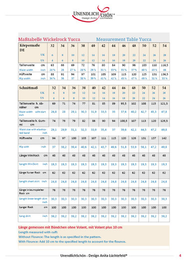 Yucca wrap skirt cut with or without ruffle - Sewing