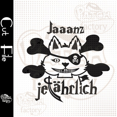 Plotterdatei, Schnittvorlage Pirat, Katze mit Augenklappe - Plotting