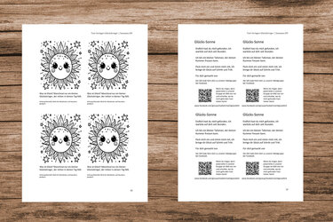 Beipackzettel für Glücksbringer, Glückswürmchen V2 - Basteln