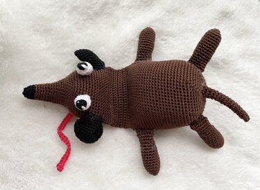 Häkelanleitung Dackel Türstopper