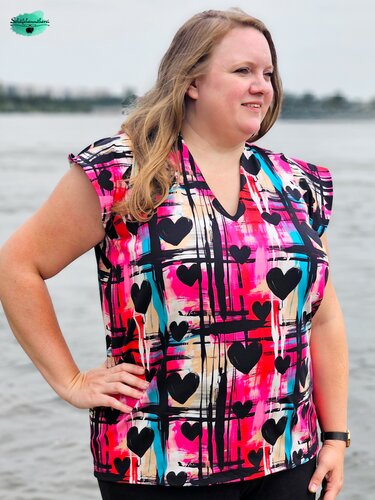 Beamer + A0 + A4 lovely lady top 34-58 Oberteil Shirt Damen Schnittmuster - Bild 37