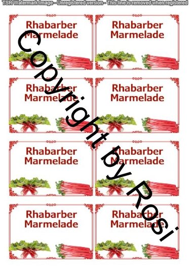 Etiketten für Eingemachtes  - Rhabarber Marmelade + Rezept - Basteln