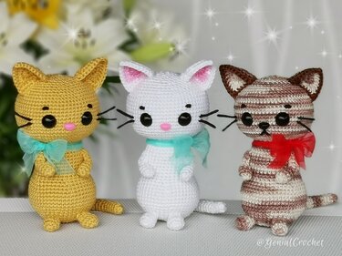Low Sew Amigurumi Cat Crochet Pattern – Gift for Cat Lovers