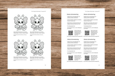 Beipackzettel für Glücksbringer, Glückswürmchen - Basteln