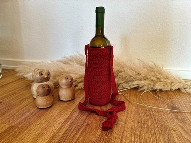 Wine bottle holder, crochet pattern