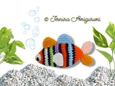 Mehrfarbiger Fisch Häkelanleitung Ternura Amigurumi