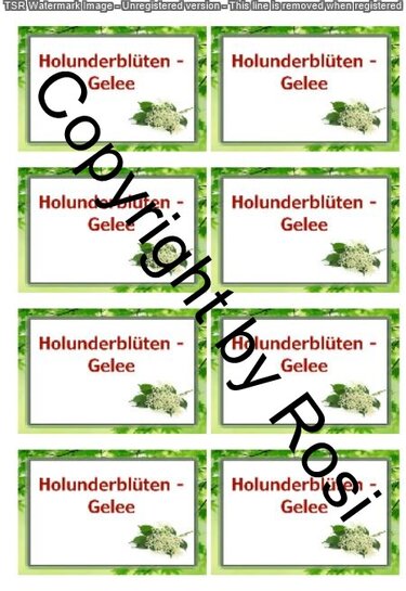 Etiketten für Eingemachtes - Holundergelee + Rezept - Basteln