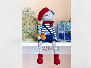 Crochet amigurumi pattern cat Casper Crochet kitten