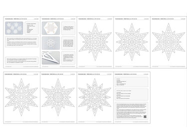 Fensterdekoration – Weiße Sterne – Bastelanleitung und Vorlagen
