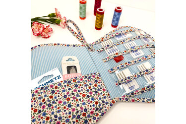 Faden Clutch, Tasche für Garnrolen mit Farbkarte und Fächer für Nadeln, für - Nähen