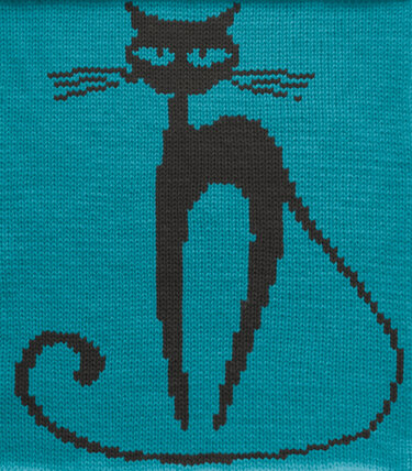 Lustiges Katzen-Intarsia-Muster – 60 Maschen x 100 Reihen - Stricken