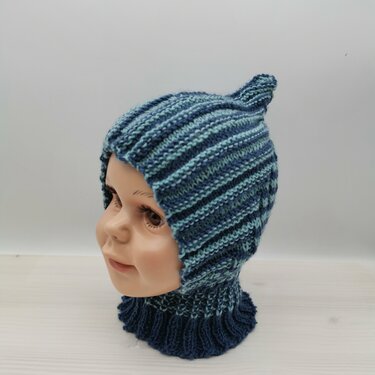 Mütze Elle (Pixiemütze) in 3 Größen mit Schalkragen in 2 Varianten - Bild 7