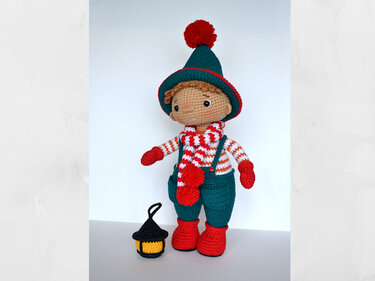 Häkelmuster Amigurumi Weihnachtspuppe Oliver, der Weihnachtself / Zwerg - Bild 8