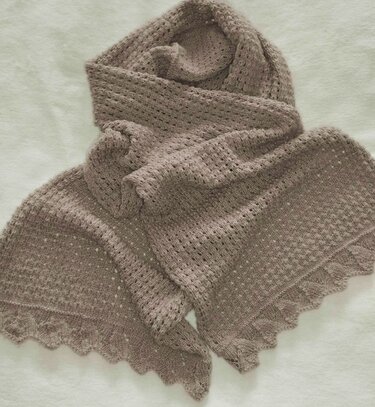 Stola Lace-Wolle gestrickt - Stricken