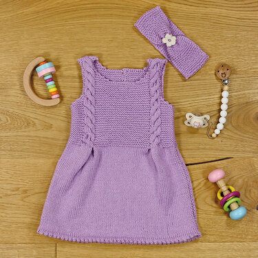 Strickanleitung Kleinkinderkleid mit Stirnband "Piazza" 765119