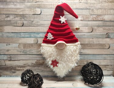 H&auml;kelanleitung "Nikolausm&uuml;tzenwichtel" (Wand/T&uuml;rh&auml;nger, mit Einsteckfach) - Bild 8