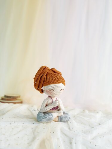 Amigurumi Yogi Girl, Meditating Girl - PDF pattern - Image 9