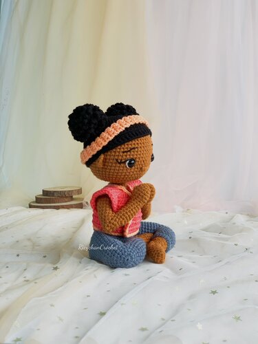 Amigurumi Yogi Girl, Meditating Girl - PDF pattern - Image 10