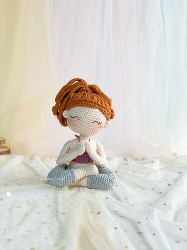 Amigurumi Yogi Girl, Meditating Girl - PDF pattern - Image 12