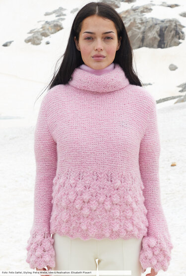 Pulli mit Noppenmuster und Rollkragen - Bild 3