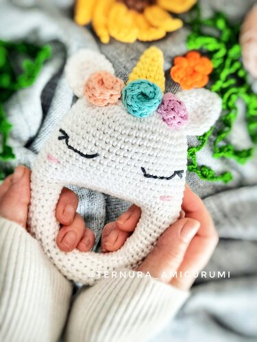 Unicorn Rattle Baby crochet pattern