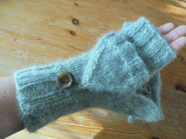 Strickanleitung für Handstulpen mit Klappe, Marktfrauenhandschuhe - Bild 5