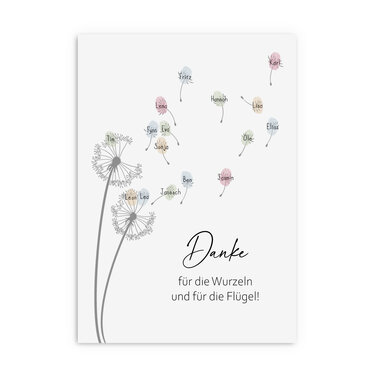 Poster FINGERABDRÜCKE Abschied Kita Schule Abschiedsgeschenk PUSTEBLUME - Bild 4