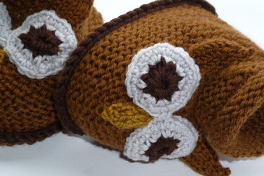 Babyschuhe Eule, gestrickt - Stricken