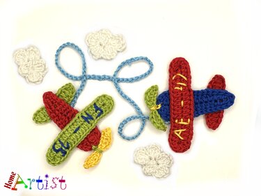Airplane Crochet Applique Pattern