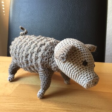 Häkelanleitung für ein Woll - Schwein