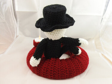 Halloween Teelichtkranz - Häkeln