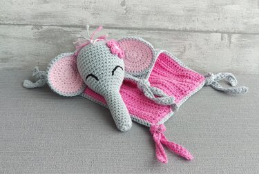 Crochet Pattern Snuggly Blanket Elephant