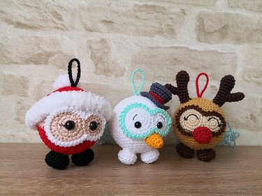 Häkelanleitung Weihnachts-Knobblys - knubbelige Taschenbaumler oder Deko - Bild 5