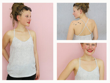 FrauEike - Sommertop mit Spaghettiträgern XS-L - Bild 3