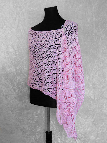 Strickanleitung Tuch stricken, Lacetuch stricken, Schal stricken, Stola stricken Clair de Lune - Bild 12