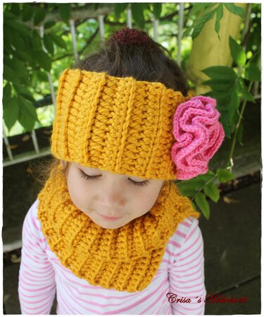 Häkelanleitung, Set Stirnband und Loop "Herbstgefühle" mit Größentabelle 0-14 Jahre - Bild 4