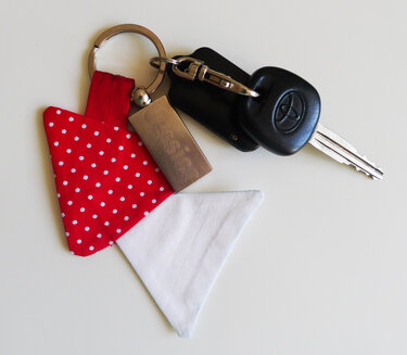 Nähanleitung Fliegenpilz, Anhänger nähen