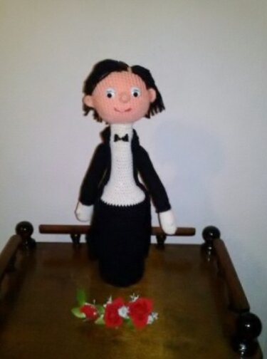 Flaschenpuppe " Buttler James " - Häkeln