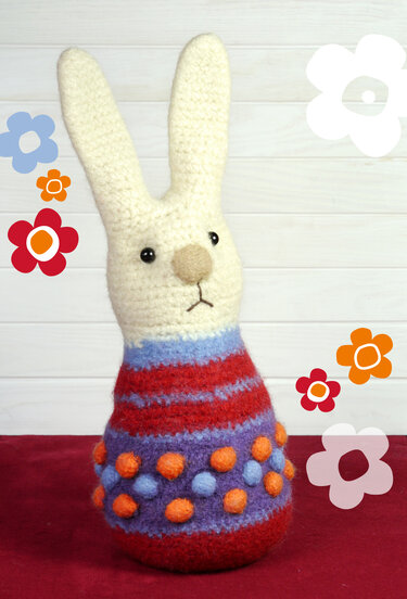 Hans Hoppel Türstopper Häkelanleitung (gefilzt)