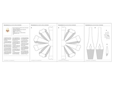 Blumenkörbchen mit Krokussen – Bastelvorlagen und Anleitung - Basteln