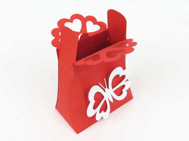 Kleine Geschenktasche für Valentinstag – Bastelanleitung und Vorlagen