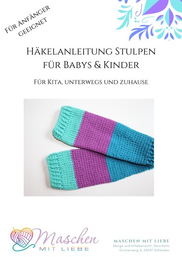 Häkelanleitung Stulpen für Babies & Kinder, alle Größen, gehäkelte Stulpen - Bild 2
