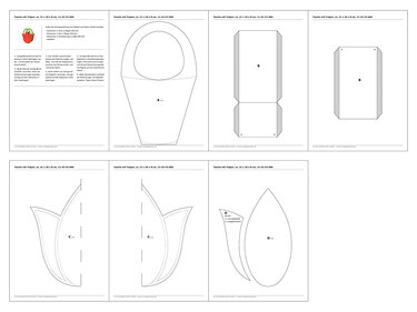 Tasche mit Tulpen – Bastelvorlagen mit Anleitung - Basteln