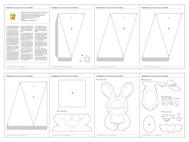 Ostertasche mit Hasen – Bastelvorlagen mit Anleitung - Basteln